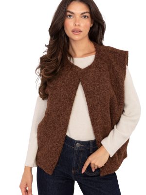 Γιλέκο σε Καφέ - Élégance naturelle